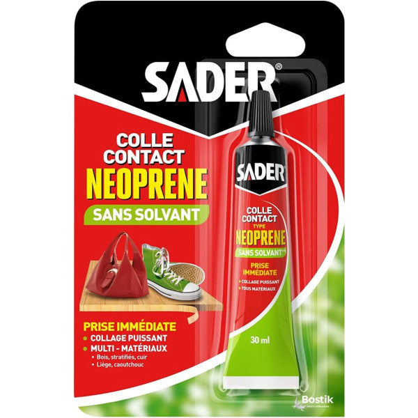 photo-Colle - Extra-forte - Néoprène sans solvant - Tous matériaux - Sans odeur - Sader - 30ml