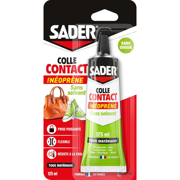 photo-Colle - Extra-forte - Néoprène sans solvant - Tous matériaux - Sans odeur - Sader - 125ml