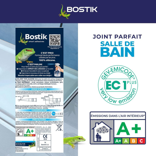 Joint pour toit et gouttière - Noir - Hybride polymère - Résistant - Extérieur - Bostik