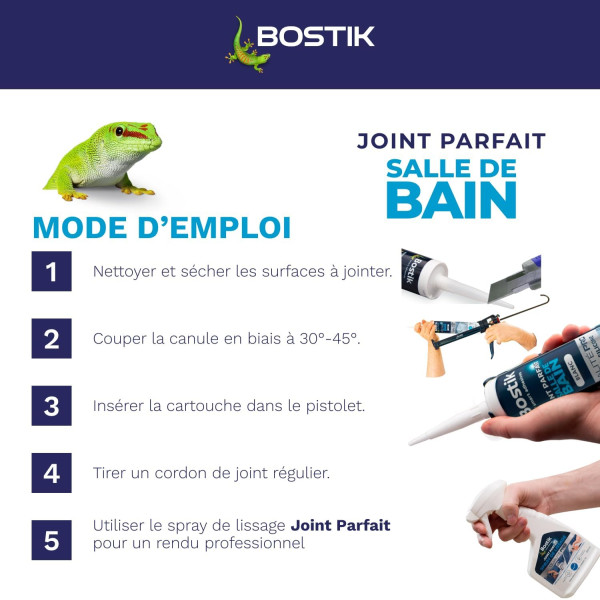 Joint pour toit et gouttière - Noir - Hybride polymère - Résistant - Extérieur - Bostik