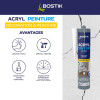 Mastic - Spécial peinture - Acrylique - Intérieur - Blanc - Joints et fissures - Bostik - 310ml