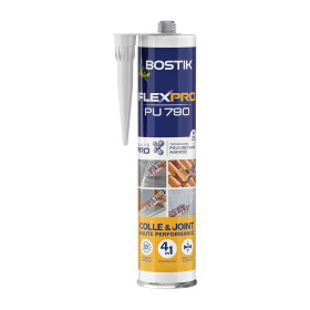 photo-Mastic - Colle et joint - Blanc - Haute performance - Tous matériaux - Bostik - Flexpro PU790