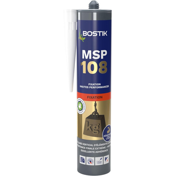 photo-Mastic - Blanc - Fixation haute performance - Sans solvant et isocyanate - Bostik MSP 108
