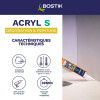 Mastic - Blanc - Etanchéité et calfeutrage - Intérieur/extérieur - Tous matériaux - Bostik Acryl S A550