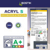 Mastic - Blanc - Etanchéité et calfeutrage - Intérieur/extérieur - Tous matériaux - Bostik Acryl S A550