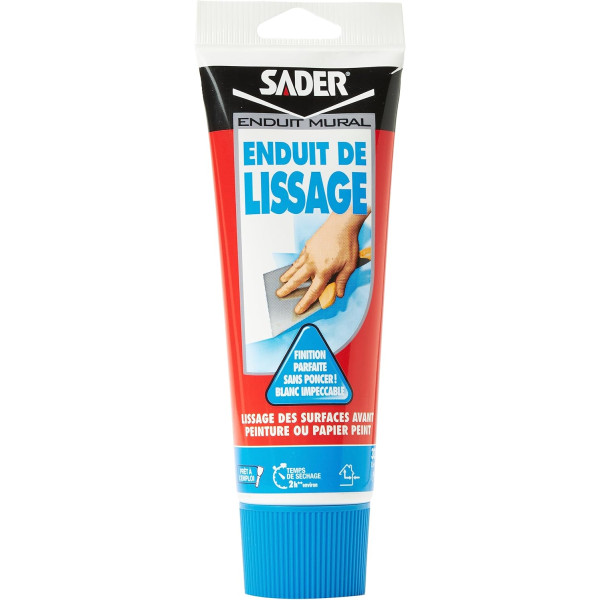 photo-Enduit de lissage - Avant peinture ou tapisserie - Rebouchage - Blanc - Sader