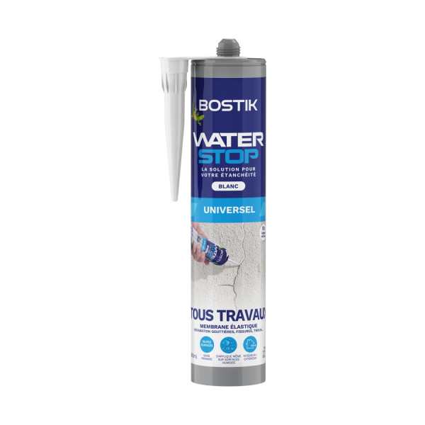 photo-Mastic - Etanchéité - Blanc - Réparation fuites, fissures, infiltrations - Bostik Waterstop