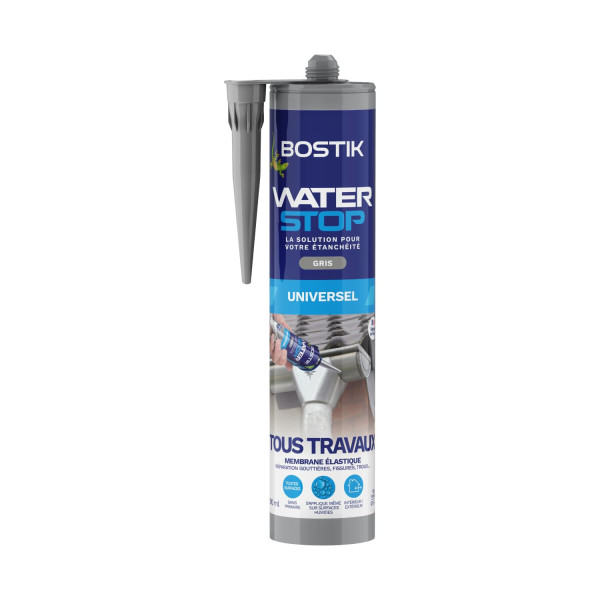 photo-Mastic - Etanchéité - Gris - Réparation fuites, fissures, infiltrations - Bostik Waterstop