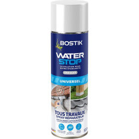 photo-Mastic - Etanchéité - Gris clair - Tous travaux - Résistant - Spray 500ml - Bostik Waterstop