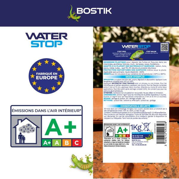 Mastic - Etanchéité - Blanc - Réparation fuites, fissures, infiltrations - Bostik Waterstop