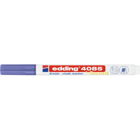 Marqueur - Craie liquide - Violet métallisé - Pointe ronde fine - Pour tableau noir, déco, verre - Edding 4085