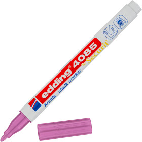 photo-Marqueur - Craie liquide - Rose métallisé - Pointe ronde fine - Pour tableau noir, déco, verre - Edding 4085