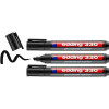 photo-Marqueurs - Noir - Indélébile - Permanent - Mine biseautée 1-5mm - Lot de 3 - Edding 330