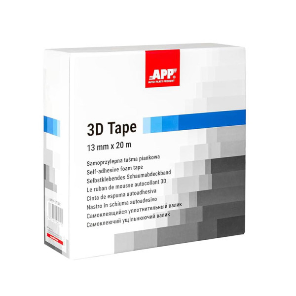 photo-Ruban de masquage - Mousse - Blanc - Rouleau 13mmx20m - Autocollant - 3D - APP 3D Tape