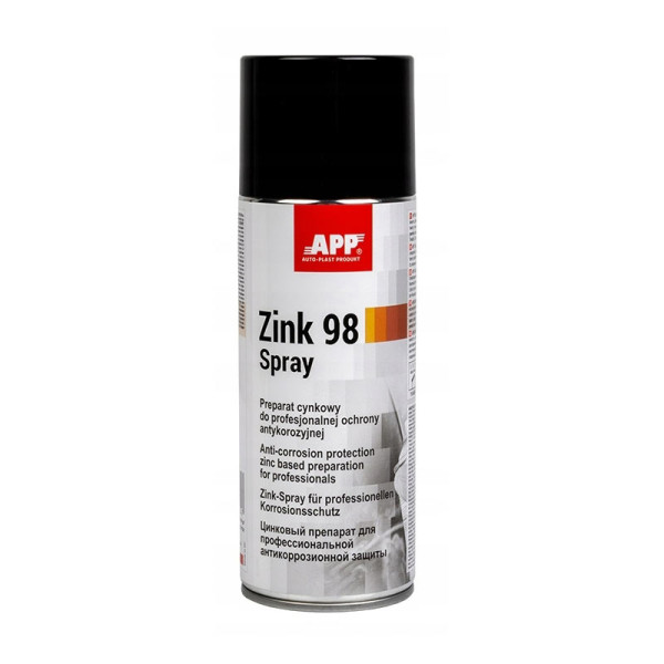 photo-Bombe de peinture - Anti corrosion, antirouille - Gris foncé - Résiste à la chaleur - APP Zink 98