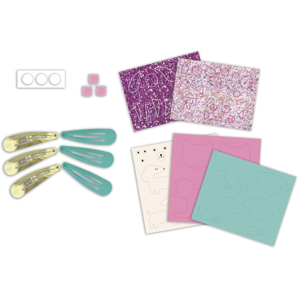 Jeu créatif - Création de barrettes - 6 modèles chat et chien - Dès 6 ans - Janod