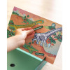 Jeu éducatif - Magnets - Dinosaures - 44 aimants + scène + fiches explicatives - Dès 5 ans - Apli Kids