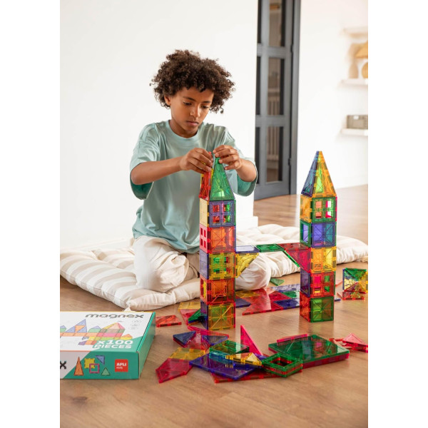 Jeu de construction - Magnétique 3D - 100 pièces - Magnex - Apli - Dès 6 ans