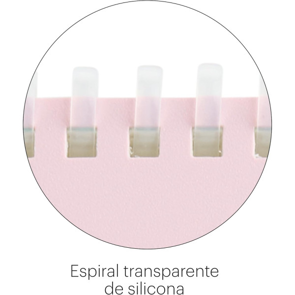 Bloc notes - A7 - 75x105mm - 80 pages blanches - Spirales - Rose/Turquoise - Miquelrius