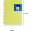 Carnet - A6 - 106x145mm - 80 pages blanches - Spirales - Jaune/Bleu - Miquelrius