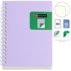 Carnet - A6 - 106x145mm - 80 pages blanches - Spirales - Violet/Vert - Miquelrius
