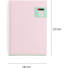 Carnet - A5 - 146x210mm - 80 pages blanches - Spirales - Rose/Turquoise - Miquelrius