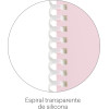 Carnet - A5 - 146x210mm - 80 pages blanches - Spirales - Rose/Turquoise - Miquelrius