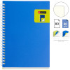 Carnet - A5 - 146x210mm - 80 pages blanches - Spirales - Bleu/Vert - Miquelrius