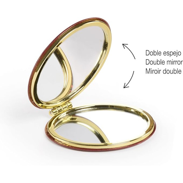 Miroir de poche - Rond - 8cm diamètre - Compact - Idéal trousse, sac à main
