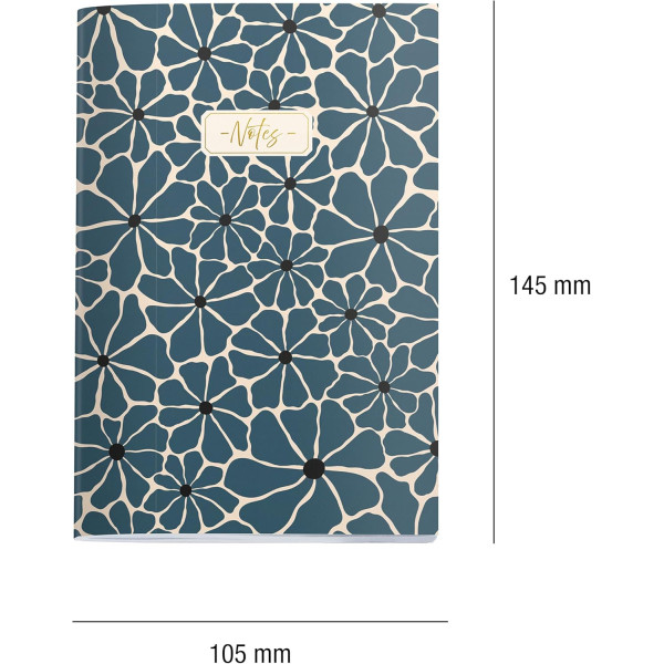 Carnets - A6 - 10,5x14,5cm - 3 modèles - 80 pages blanches - Modèle Boho - Miquelrius