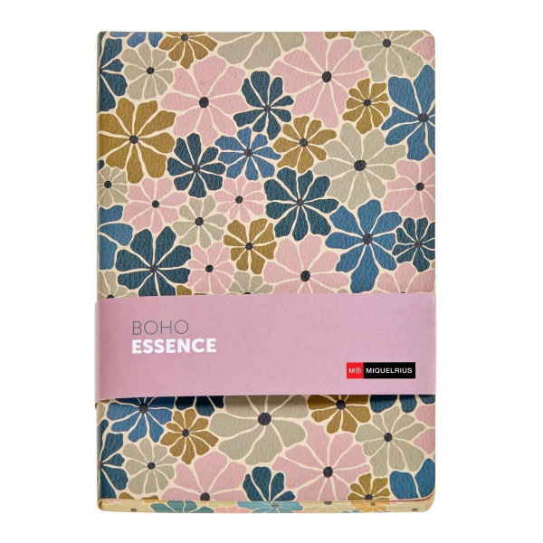 photo-Carnet - A5 - 14,5x21cm - 80 pages pointillées - Boho fleurs - Miquelrius