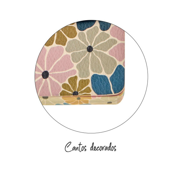 Carnet - A5 - 14,5x21cm - 80 pages pointillées - Boho fleurs - Miquelrius