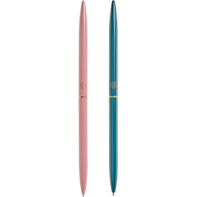 Stylos à bille - Rétractable et rechargeable - Encre bleue - Rose/Bleu - Miquelrius