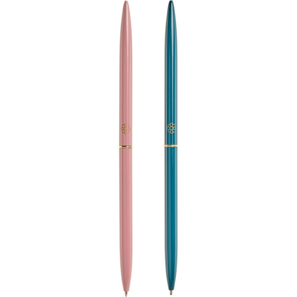 Stylos à bille - Rétractable et rechargeable - Encre bleue - Rose/Bleu - Miquelrius