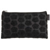 photo-Trousse - Tissus - Fleurs brodées - Noir - Idéal pour l'école, accessoires - 21x12x1cm - Miquelrius