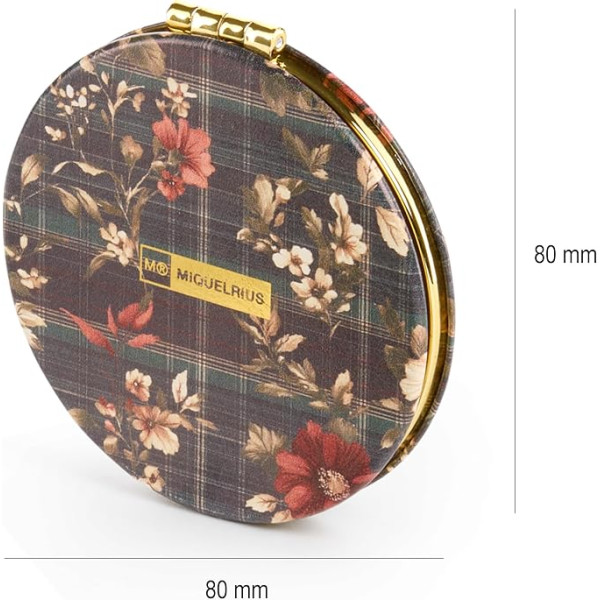 Miroir de poche - Rond - 8cm diamètre - Compact - Idéal trousse, sac à main