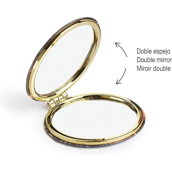 Miroir de poche - Rond - 8cm diamètre - Compact - Idéal trousse, sac à main