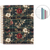 Carnet - A6 - 10,5x14,8cm - Spirale - 100 pages lignées - Tartan fleuri - Miquelrius