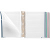 Carnet - A6 - 10,5x14,8cm - Spirale - 100 pages lignées - Tartan fleuri - Miquelrius