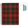 Carnet - A6 - 10,5x14,8cm - Spirale - 100 pages blanches - Tartan rouge - Miquelrius