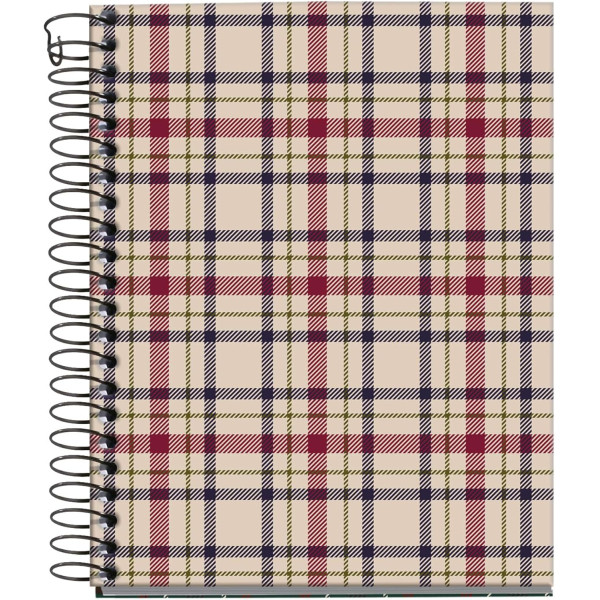 photo-Carnet - A6 - 10,5x14,8cm - Spirale - 100 pages pointillées - Tartan beige - Miquelrius