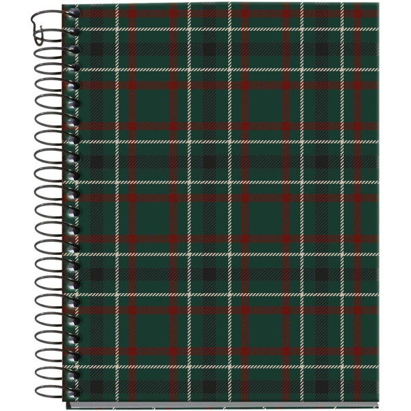 photo-Carnet - A6 - 10,5x14,8cm - Spirale - 100 pages blanches - Tartan vert - Miquelrius