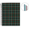 Carnet - A6 - 10,5x14,8cm - Spirale - 100 pages blanches - Tartan vert - Miquelrius