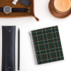 Carnet - A6 - 10,5x14,8cm - Spirale - 100 pages blanches - Tartan vert - Miquelrius