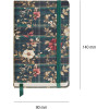 Carnet - 9x14cm - 100 pages blanches - Couverture tartan fleuri - Miquelrius