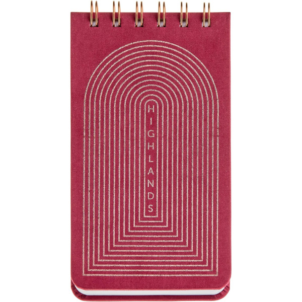 photo-Carnet - 9x16cm - Spirale - 70 pages lignées - Velours rouge - Miquelrius