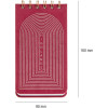 Carnet - 9x16cm - Spirale - 70 pages lignées - Velours rouge - Miquelrius