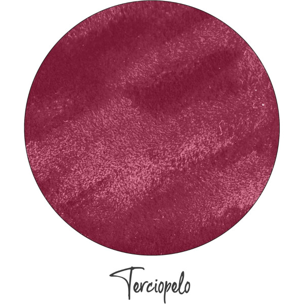 Carnet - 9x16cm - Spirale - 70 pages lignées - Velours rouge - Miquelrius