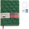 Carnet - A5 - 14x20cm - 80 pages pointillées - Velours matelassé vert - Miquelrius
