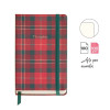 Carnet - 9x14cm - 100 pages blanches - Couverture tartan rouge - Miquelrius